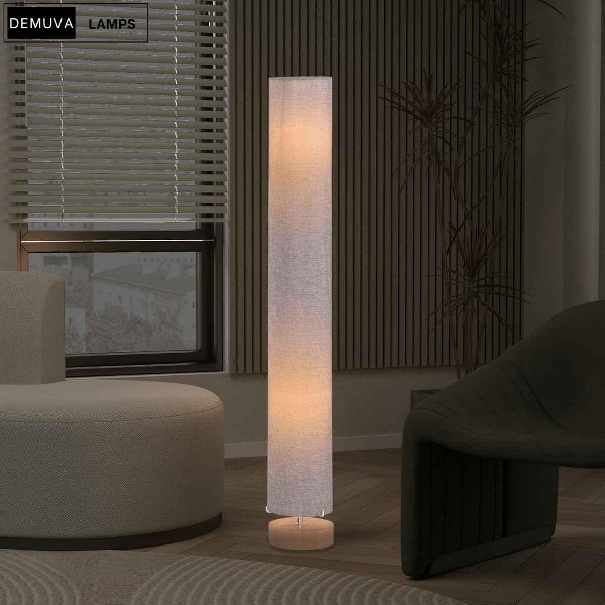 120Cm Living Bed Room Tall Floor Lamp Soft Warm Lighting - Demuva