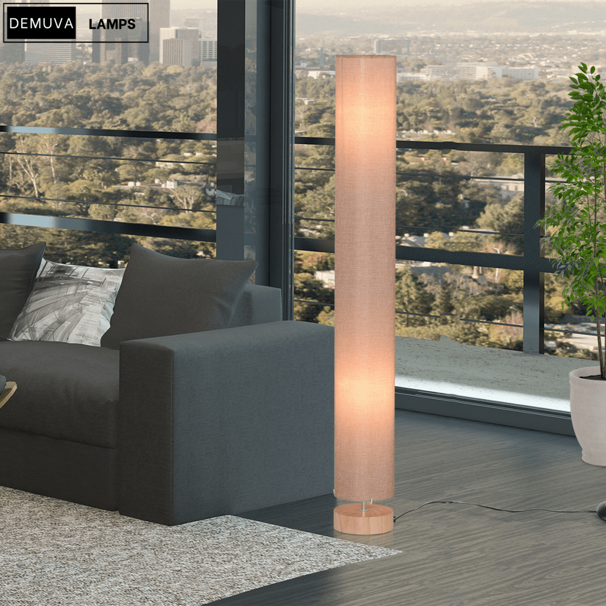 120Cm Living Bed Room Tall Floor Lamp Soft Warm Lighting - Demuva