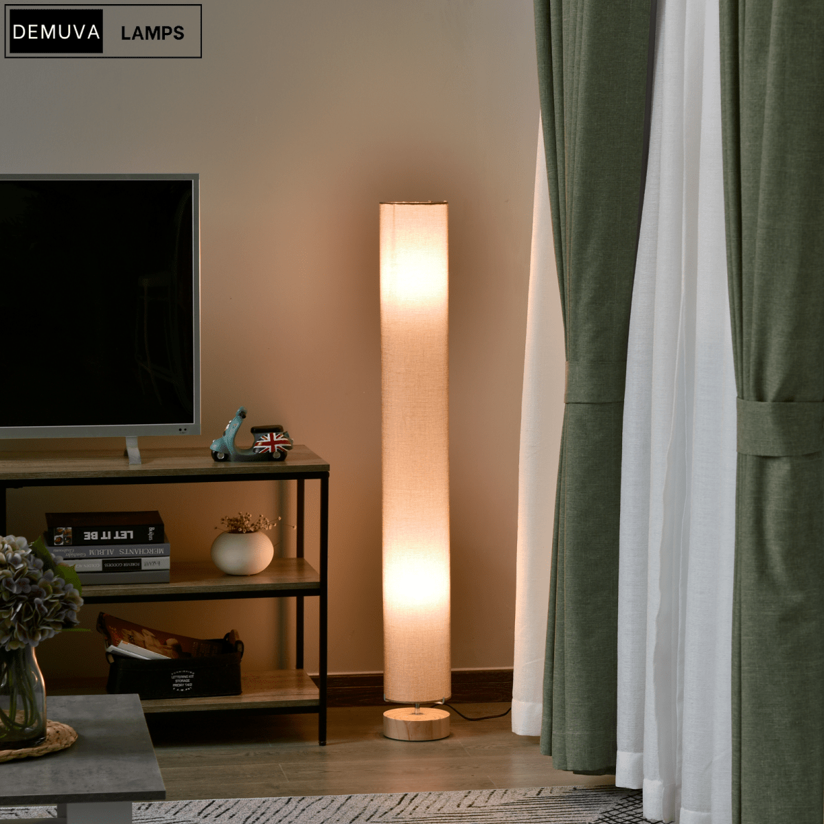 120Cm Living Bed Room Tall Floor Lamp Soft Warm Lighting - Demuva