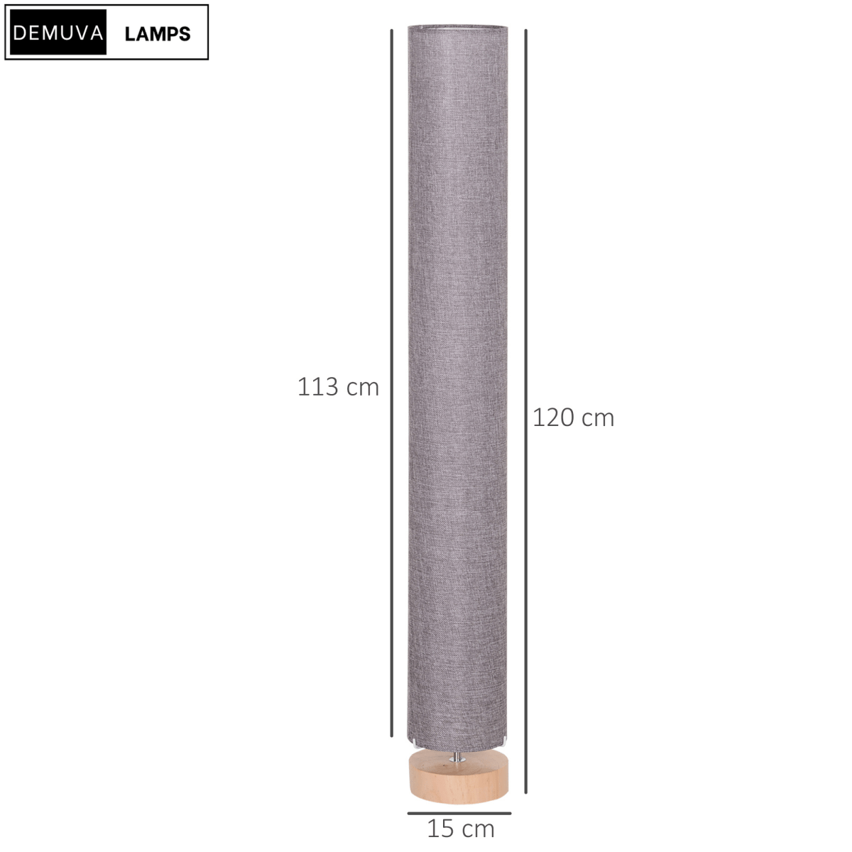 120Cm Living Bed Room Tall Floor Lamp Soft Warm Lighting - Demuva