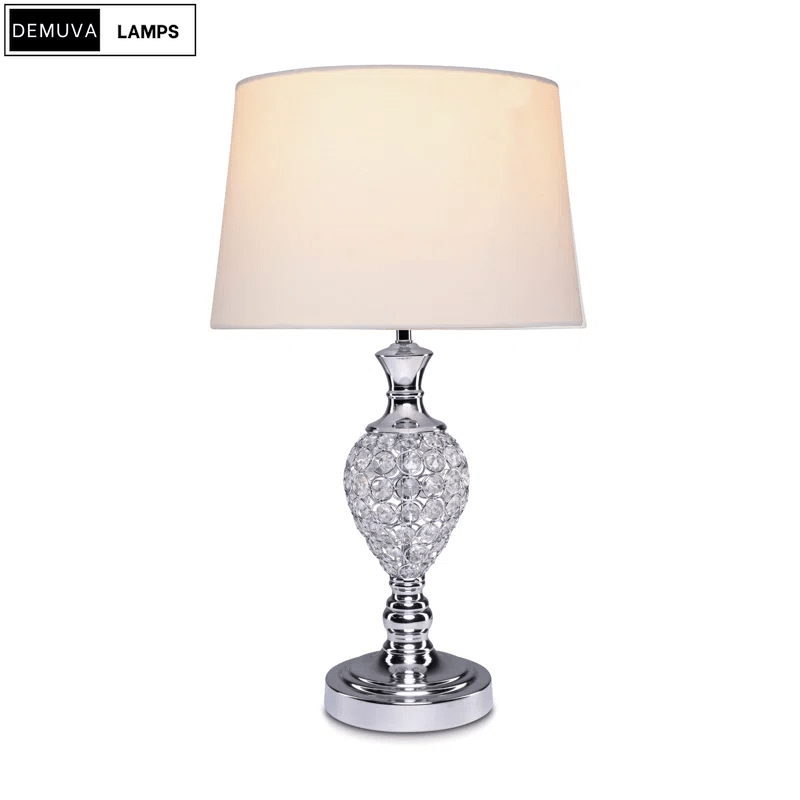Colten Chrome Crystal Table Lamp - Demuva