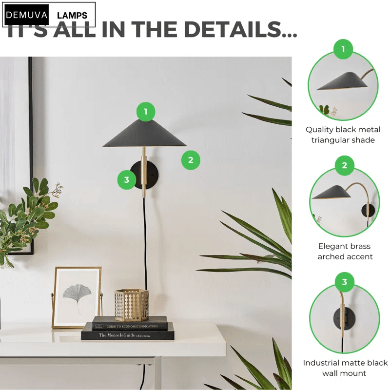 Elegant Wall Light - a sleek brushed metal reading lamp that embodies modern minimalism - Demuva