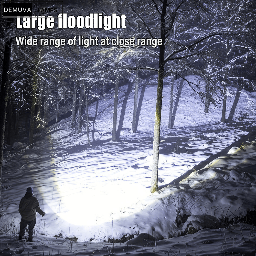 Handheld LED Spotlight Rechargeable Camping Hunting Flashlight Torch Spot Light - Demuva