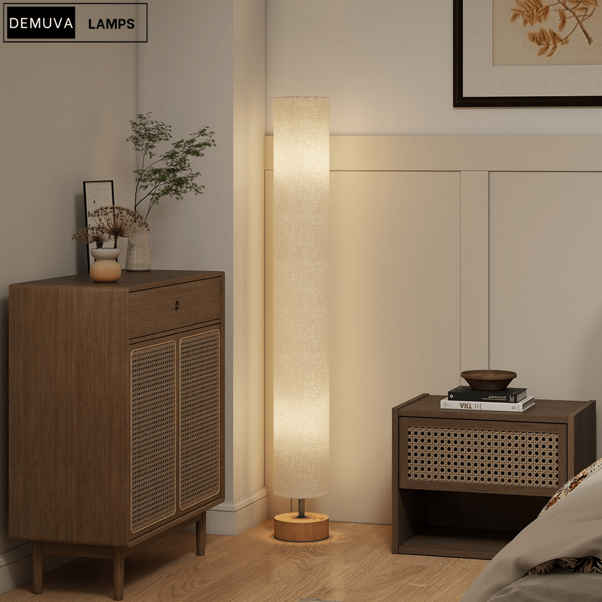 120Cm Living Bed Room Tall Floor Lamp Soft Warm Lighting - Demuva