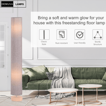 120Cm Living Bed Room Tall Floor Lamp Soft Warm Lighting - Demuva