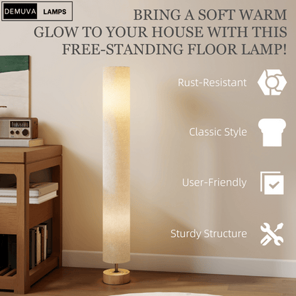 120Cm Living Bed Room Tall Floor Lamp Soft Warm Lighting - Demuva