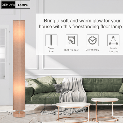 120Cm Living Bed Room Tall Floor Lamp Soft Warm Lighting - Demuva