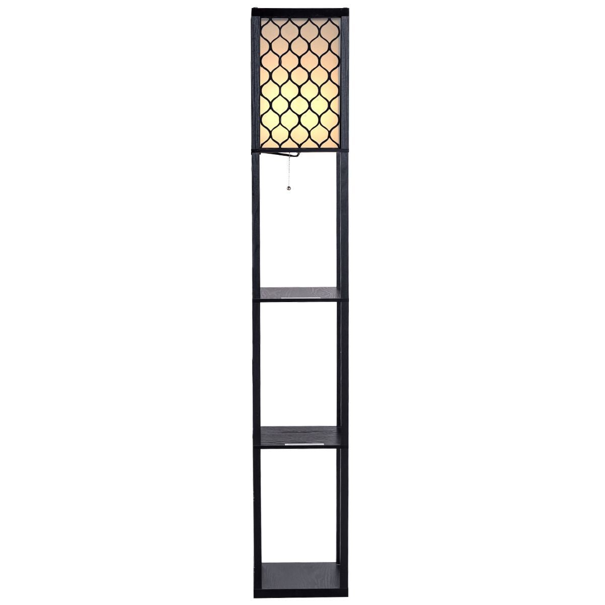160 Cm Floor Lamp with 3 - Tier Shelf for Room Decoration - Demuva