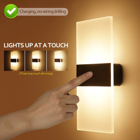 AuraSense Indoor Motion Sensor Wall Lamp – USB Rechargeable LED Light for Modern Interiors - Demuva