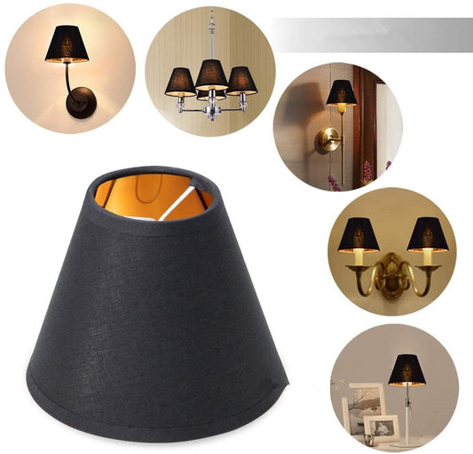 Black With Gold Bottom Lampshade - Demuva