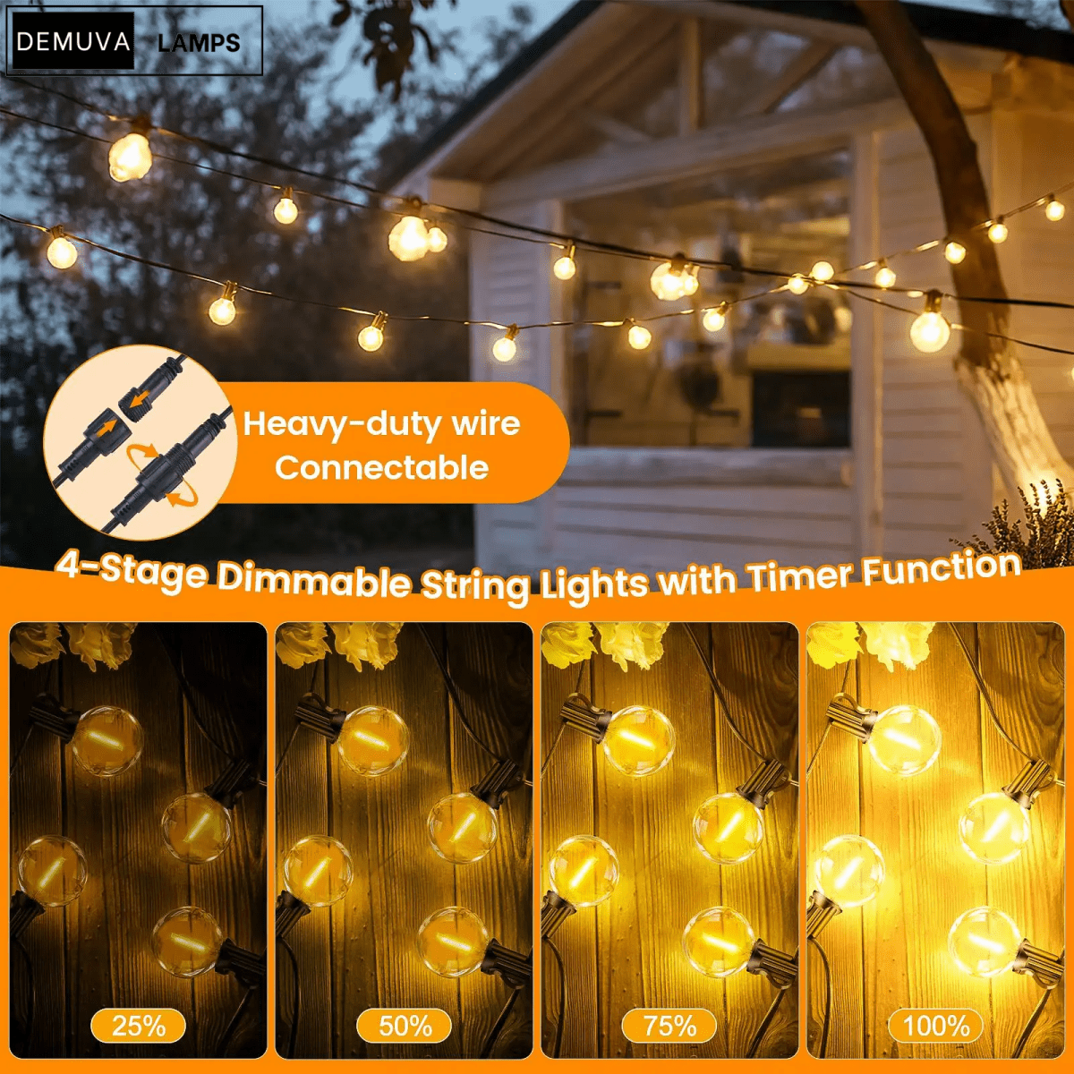Brighten up your celebrations with our enchanting Fairy String Lights! ✨ Perfect for weddings, parties, and Christmas decor! 🎉 Remote control & dimmable features for the ultimate ambiance! 🌟 Available in 20M, 30M, and 45M lengths! - Demuva