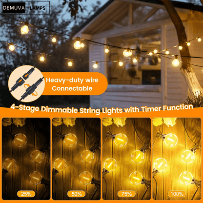 Brighten up your celebrations with our enchanting Fairy String Lights! ✨ Perfect for weddings, parties, and Christmas decor! 🎉 Remote control & dimmable features for the ultimate ambiance! 🌟 Available in 20M, 30M, and 45M lengths! - Demuva