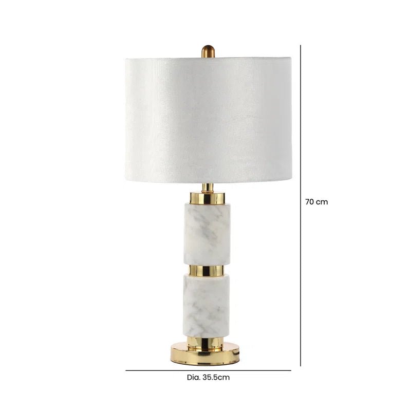 Ceramic Base Table Lamp: Ideal Lighting Solution for Bedrooms and Living Rooms - Demuva