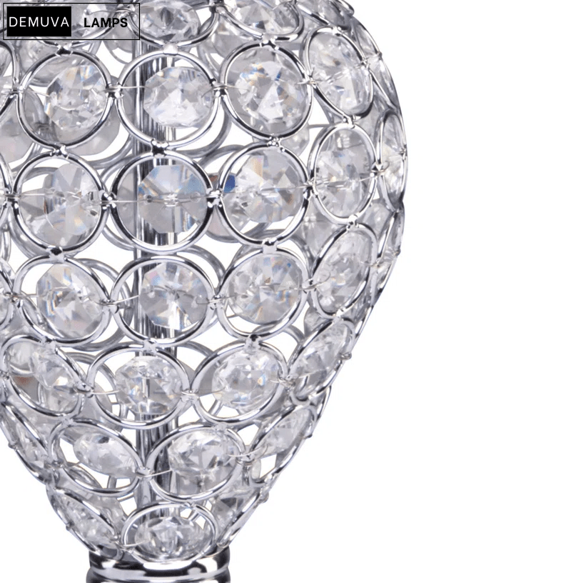 Colten Chrome Crystal Table Lamp - Demuva