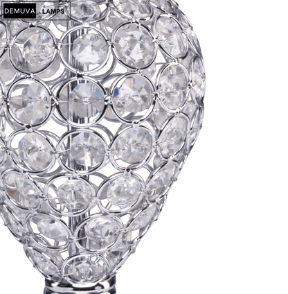 Colten Chrome Crystal Table Lamp - Demuva