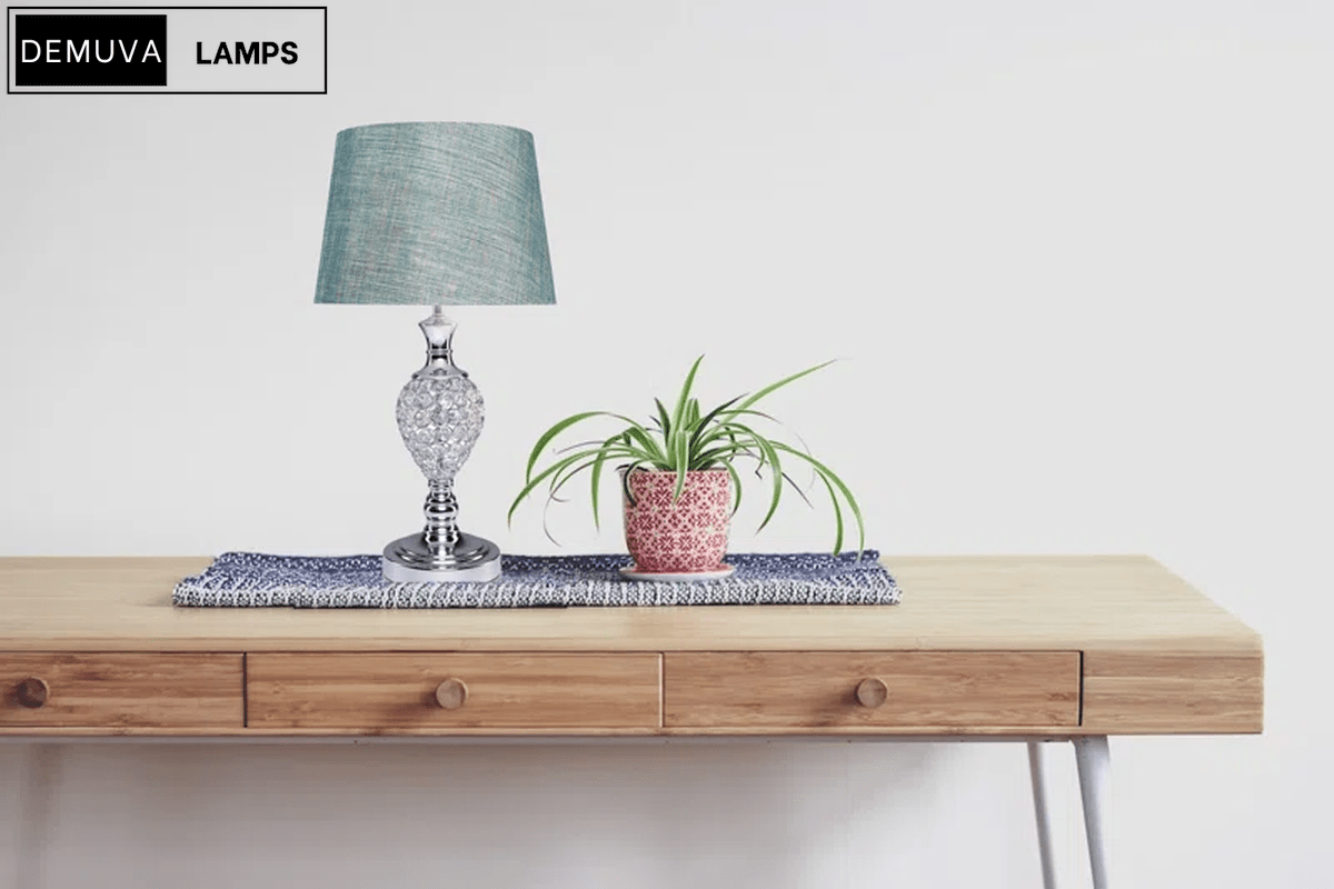 Colten Chrome Crystal Table Lamp - Demuva