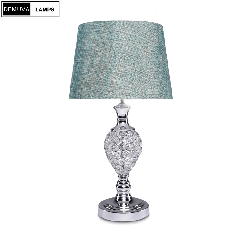 Colten Chrome Crystal Table Lamp - Demuva