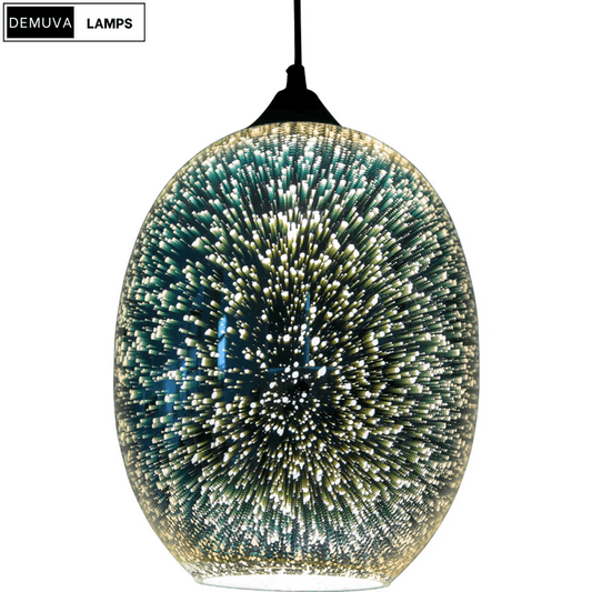 Creative 3D Fireworks Ceiling Lamp Modern Colourful Glass Pendant Light - Demuva