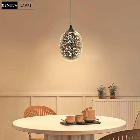 Creative 3D Fireworks Ceiling Lamp Modern Colourful Glass Pendant Light - Demuva