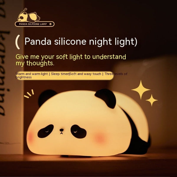 Cute Panda Night Light for Kids – Soft Silicone, Rechargeable & Touch - Controlled - Demuva