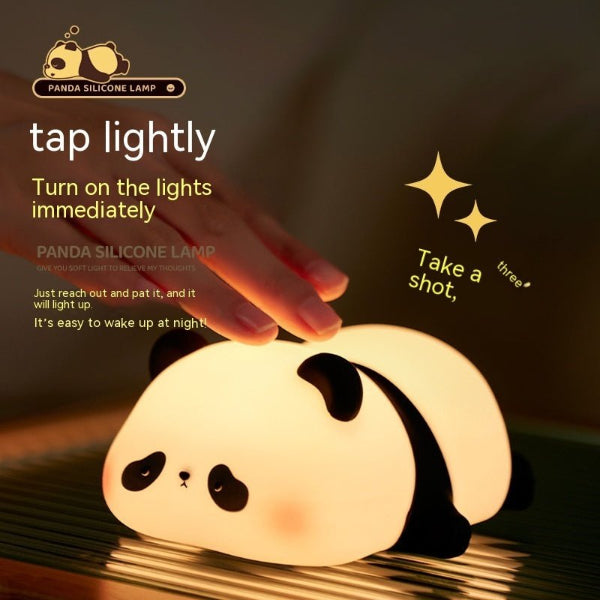 Cute Panda Night Light for Kids – Soft Silicone, Rechargeable & Touch - Controlled - Demuva