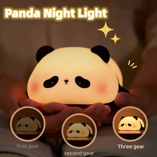 Cute Panda Night Light for Kids – Soft Silicone, Rechargeable & Touch - Controlled - Demuva