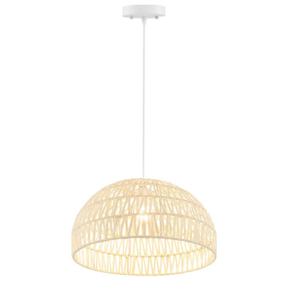 Dome Paper Pendant Ceiling Light with Adjustable Hanging Rope - Demuva