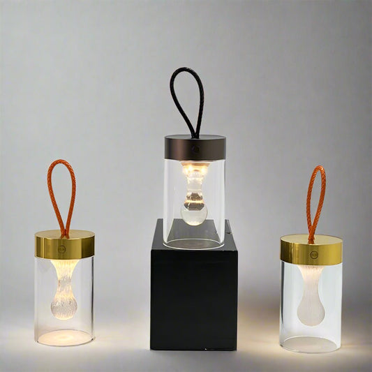 DriftGlow™ Portable Water Drop Lamp – Rechargeable Nordic Ambient Light for Home & Outdoors - Demuva