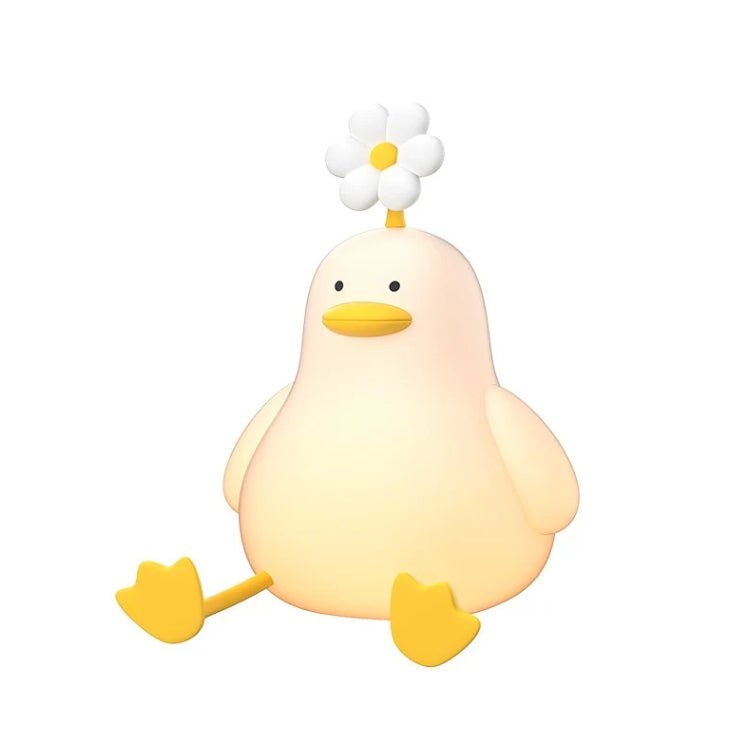 Duck Night Light – Soft Silicone Pat Lamp for Kids' Bedrooms - Demuva
