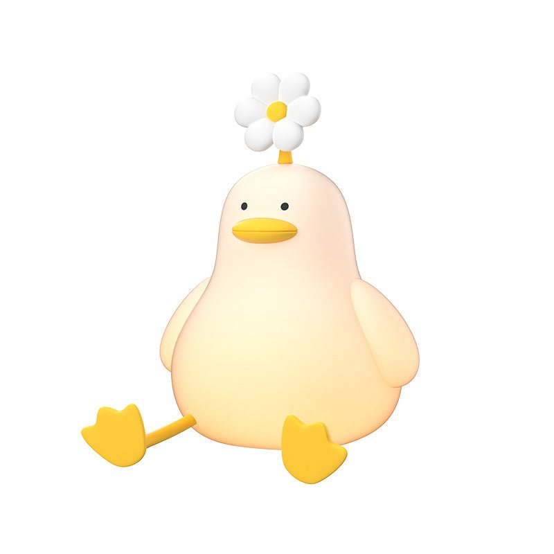 Duck Night Light – Soft Silicone Pat Lamp for Kids' Bedrooms - Demuva