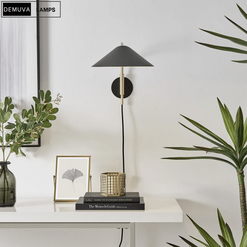 Elegant Wall Light - a sleek brushed metal reading lamp that embodies modern minimalism - Demuva