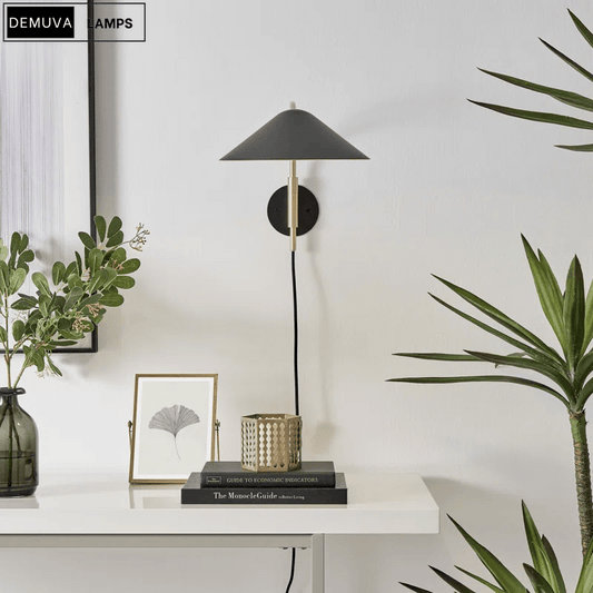 Elegant Wall Light - a sleek brushed metal reading lamp that embodies modern minimalism - Demuva