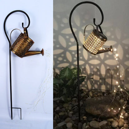 FairyPour Solar Watering Can Light – Outdoor Garden Decoration with LED Cascade - Demuva