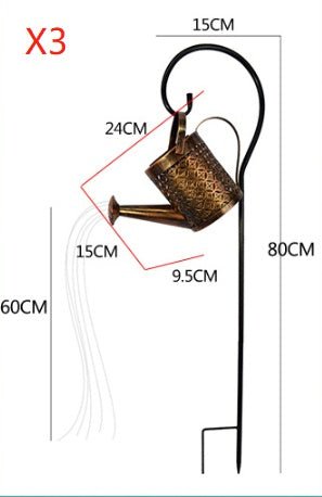 FairyPour Solar Watering Can Light – Outdoor Garden Decoration with LED Cascade - Demuva