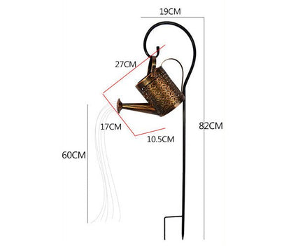 FairyPour Solar Watering Can Light – Outdoor Garden Decoration with LED Cascade - Demuva