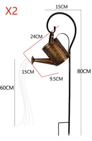 FairyPour Solar Watering Can Light – Outdoor Garden Decoration with LED Cascade - Demuva