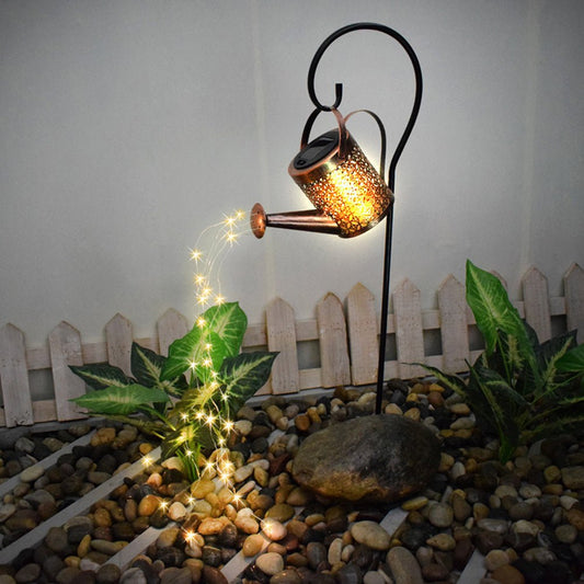 FairyPour Solar Watering Can Light – Outdoor Garden Decoration with LED Cascade - Demuva