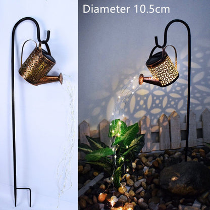 FairyPour Solar Watering Can Light – Outdoor Garden Decoration with LED Cascade - Demuva