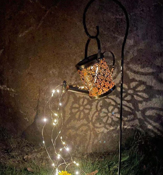 FairyPour Solar Watering Can Light – Outdoor Garden Decoration with LED Cascade - Demuva