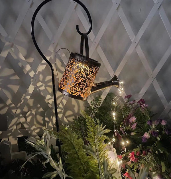 FairyPour Solar Watering Can Light – Outdoor Garden Decoration with LED Cascade - Demuva