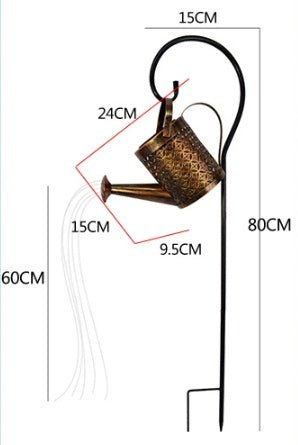 FairyPour Solar Watering Can Light – Outdoor Garden Decoration with LED Cascade - Demuva