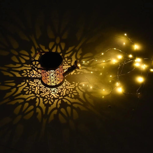 FairyPour Solar Watering Can Light – Outdoor Garden Decoration with LED Cascade - Demuva