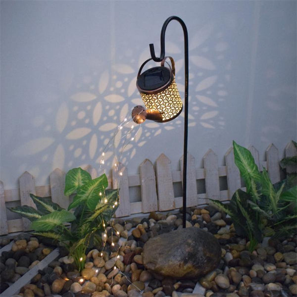 FairyPour Solar Watering Can Light – Outdoor Garden Decoration with LED Cascade - Demuva