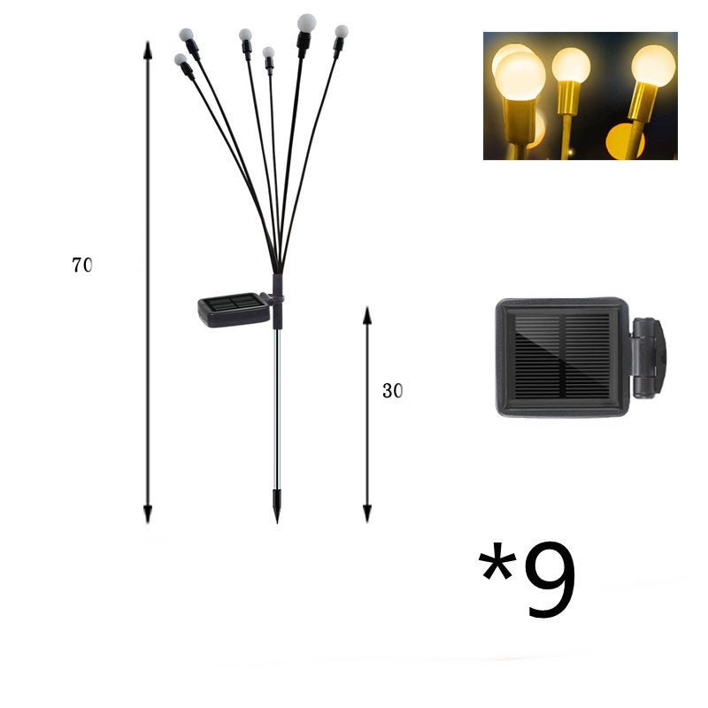 FireLume Solar Firefly Lights – Swaying LED Garden Decor with Warm or Colour - Changing Glow - Demuva