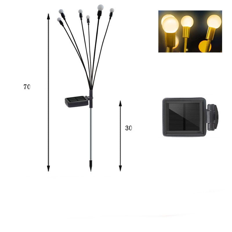 FireLume Solar Firefly Lights – Swaying LED Garden Decor with Warm or Colour - Changing Glow - Demuva