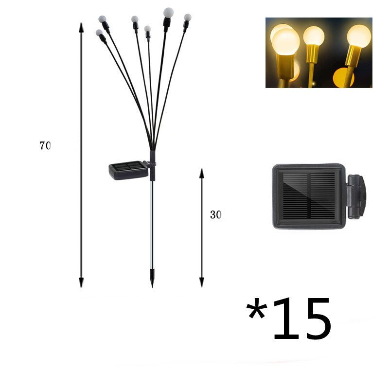 FireLume Solar Firefly Lights – Swaying LED Garden Decor with Warm or Colour - Changing Glow - Demuva