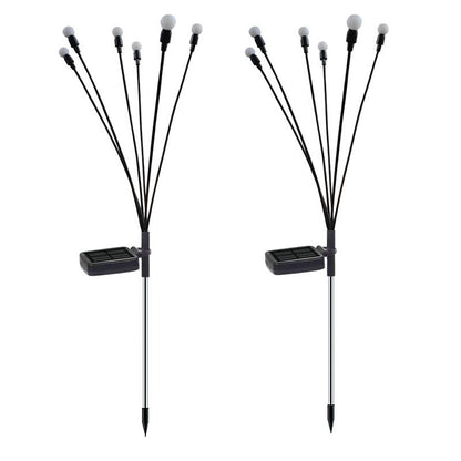FireLume Solar Firefly Lights – Swaying LED Garden Decor with Warm or Colour - Changing Glow - Demuva