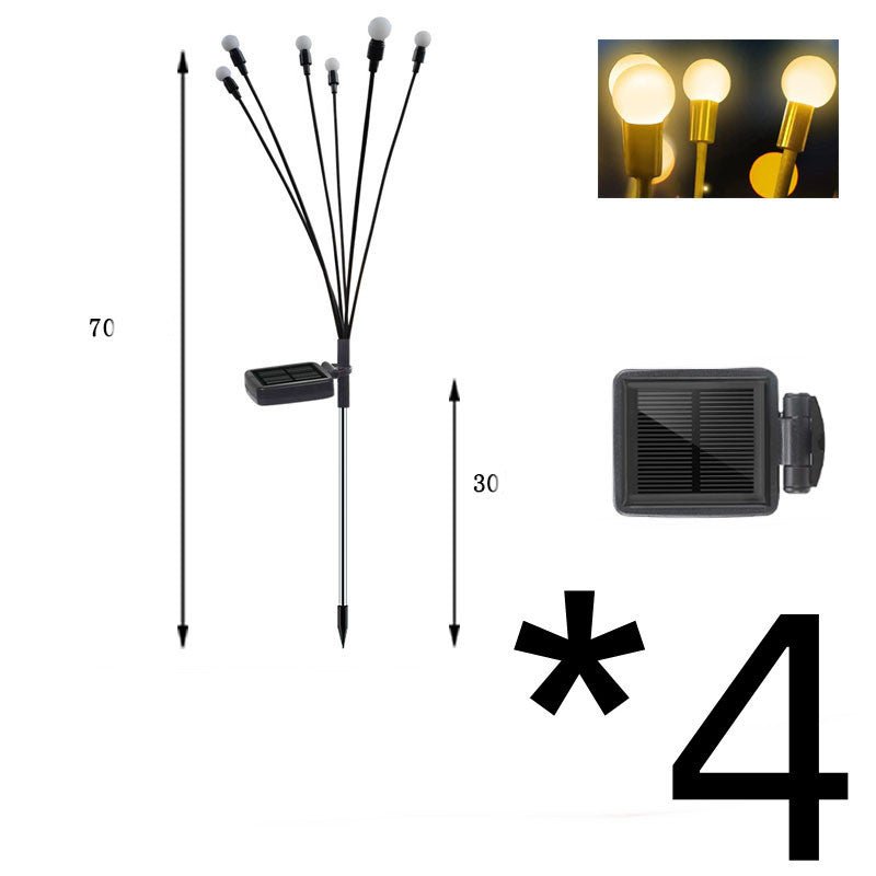 FireLume Solar Firefly Lights – Swaying LED Garden Decor with Warm or Colour - Changing Glow - Demuva