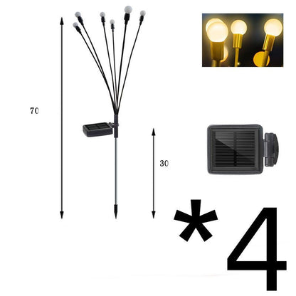 FireLume Solar Firefly Lights – Swaying LED Garden Decor with Warm or Colour - Changing Glow - Demuva
