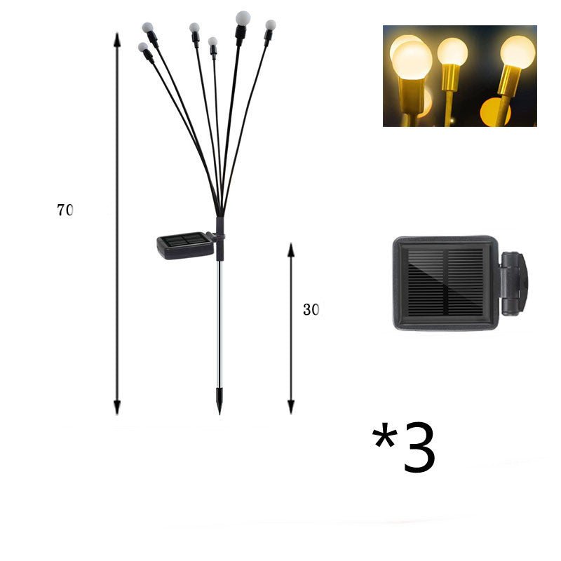 FireLume Solar Firefly Lights – Swaying LED Garden Decor with Warm or Colour - Changing Glow - Demuva